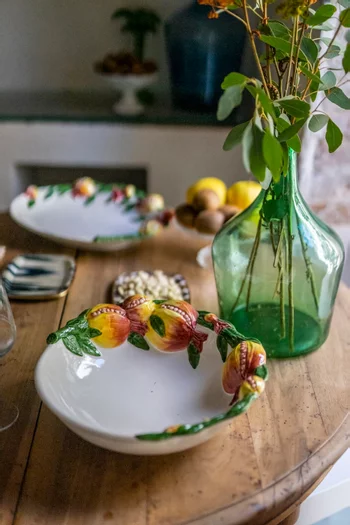 وعاء سلطة بنقشة رمان خزف