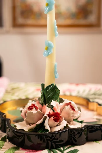 Hydrangea Candelabra in Ceramic