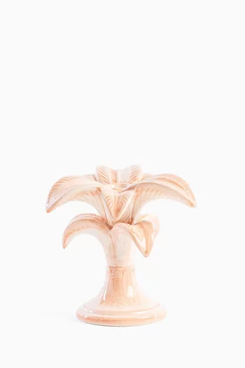 Small Candlestick Holder in Hand-painted Ceramic
