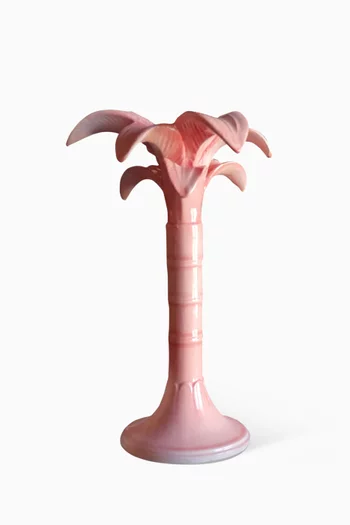 Medium Palm Candlestick Holder in Ceramic