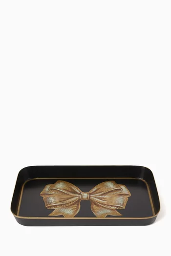 صينية بنقشة لموسم الأعياد حديد بطلاء يدوي