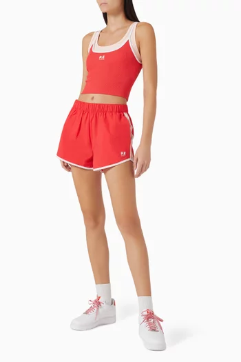 شورت فينشر بحزام خصر مطاطي