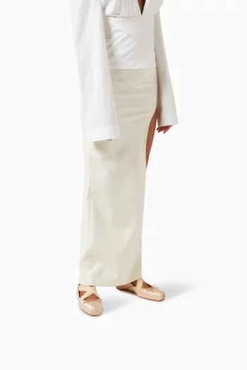 Cassiasticina Ballerina Flats in Satin