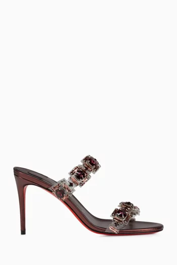 Just Jewel 85 Mules in Laminated Calf Leather