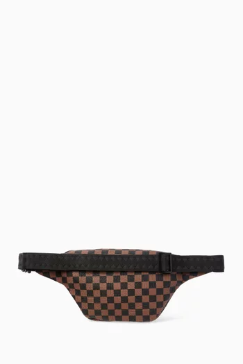 حقيبة كروس سافي بنقشة مربعات 2 بملمس بارز