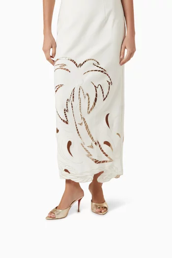 حذاء ميس زي مفتوح من الخلف بكعب 80 مم جلد نابا