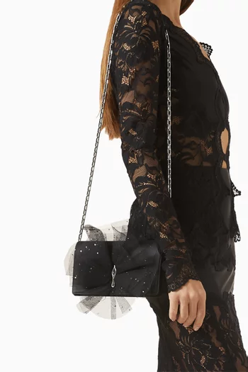 كلاتش بيتينا مطرز تول وكريب ستان