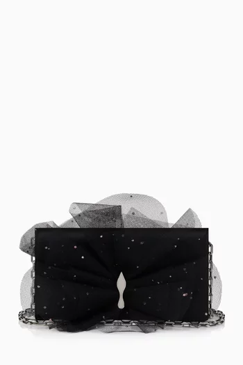 كلاتش بيتينا مطرز تول وكريب ستان