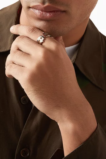 Arabic Letter "Meem" Ring in Sterling Silver