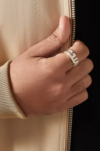 Arabic Letter "Seen" Ring in Sterling Silver
