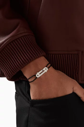 Arabic Letter "Meem" Bracelet in Sterling Silver