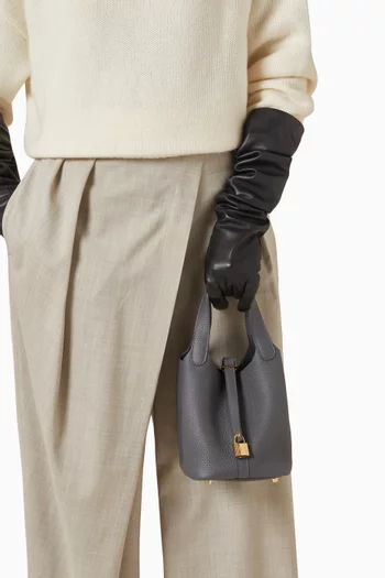 Unused Picotin 18 Bag in Clemence Leather