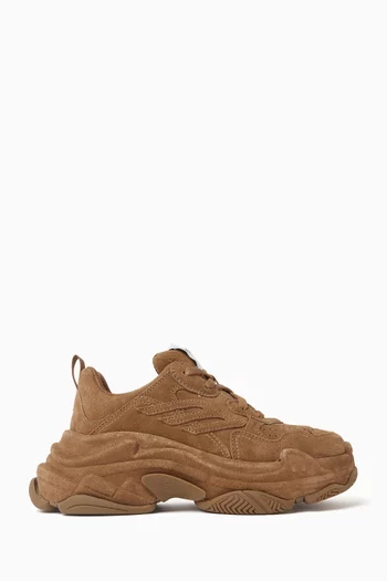 Triple S Sporty Sneakers in Suede
