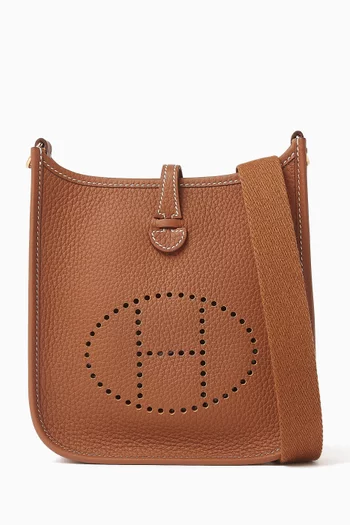 حقيبة إيفيلين ميني جلد ثور لين بملمس بارز غير مستعملة