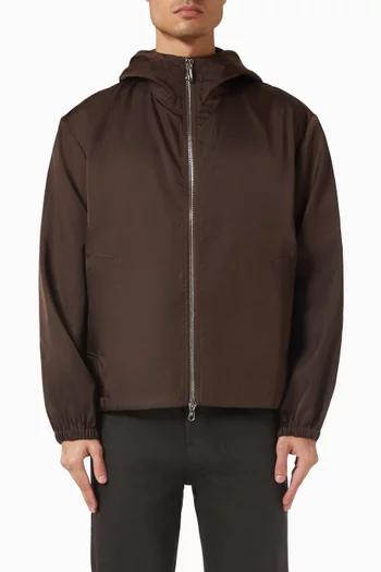 Hooded Windbreaker in Nylon