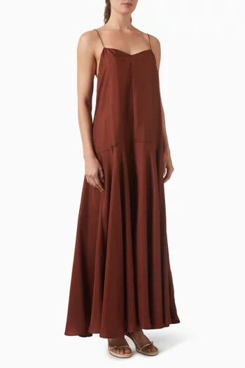 Relaxed Slip Dress in Silk Twill