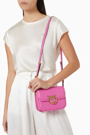 حقيبة لوف ميني بتصميم مربع جلد نابا