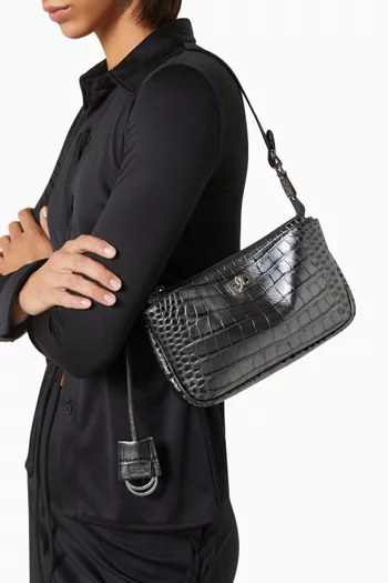 حقيبة بوشيت روديو سلينغ جلد بنقشة جلد التمساح