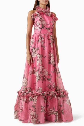 فستان إيزابيل طويل بكشكش