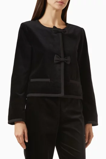 Quincy Cropped Jacket in Cotton