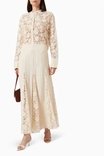 تنورة بريسلي طويلة مقسمة لأجزاء