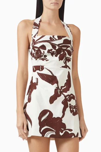 Emmett Halter Draped Mini Dress