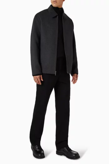 Zip-front Jacket in Splittable Wool-blend