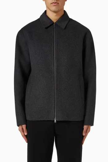 Zip-front Jacket in Splittable Wool-blend