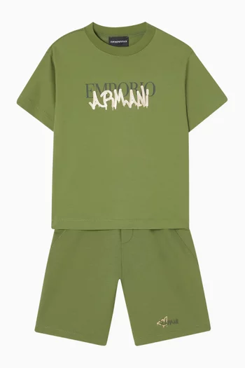 Text Logo T-shirt in Cotton