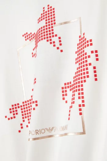 تي شيرت بطبعة حصان فانتازي قطن