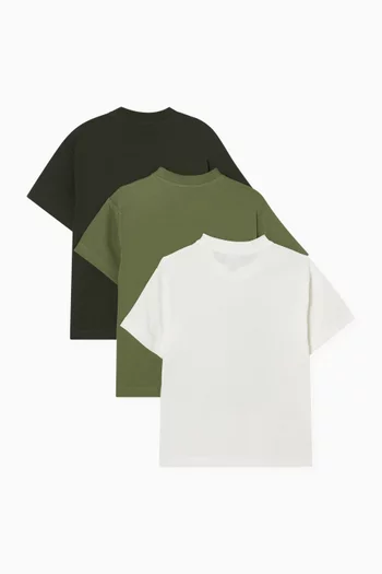 Printed T-shirts in Cotton, Set of 3