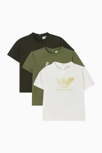 طقم تي شيرتات قطن، 3 قطع