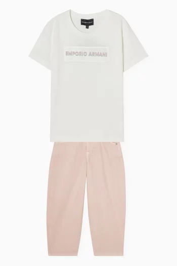 Logo Text T-shirt in Cotton