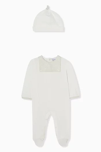 Eagle Logo Sleepsuit & Beanie Set