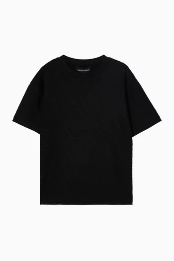 EA-logo T-shirt in Jacquard Jersey