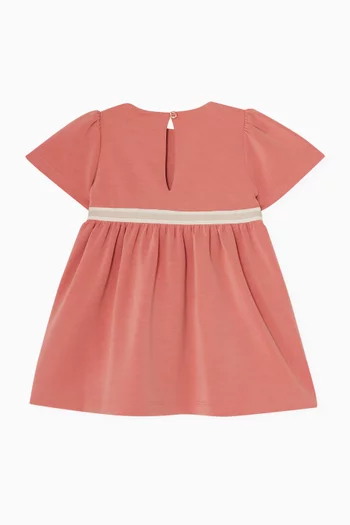 Micro Eagle Embroidered Dress in Jersey