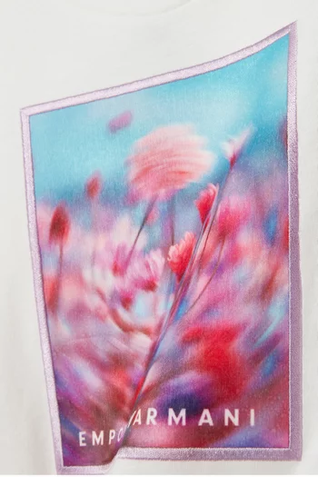 Flower Print T-shirt in Cotton