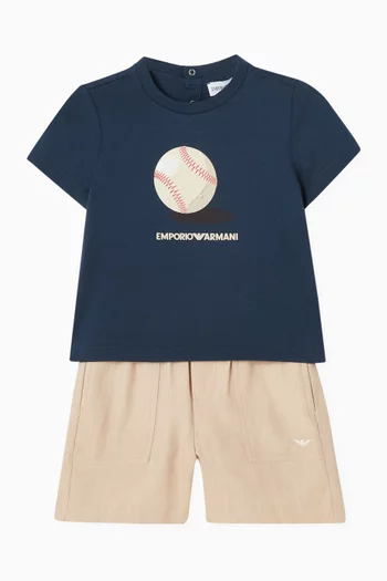 تي شيرت بشعار كرة بيسبول فانتازي قطن