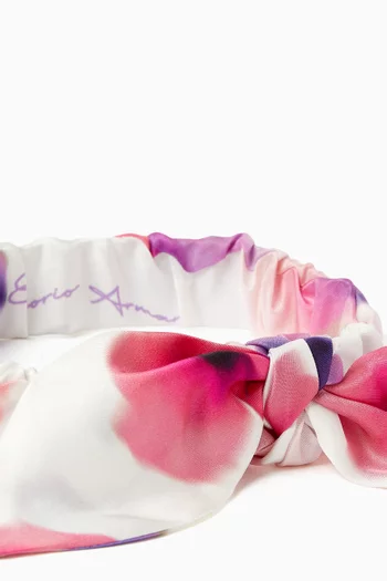 Printed Headband in Silk