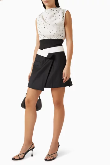 Darcy Mini Skirt in Wool Blend