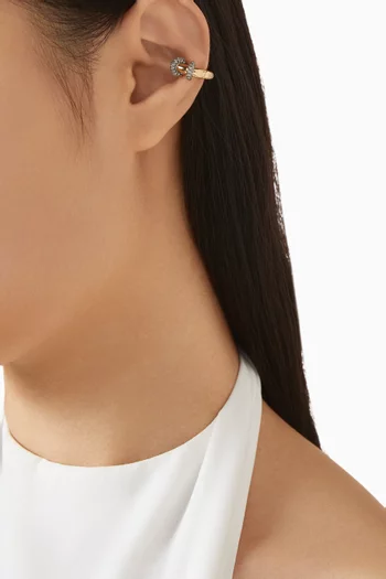 قرط منفرد لين محيط بالأذن نحاس مطلي ذهب عيار 12