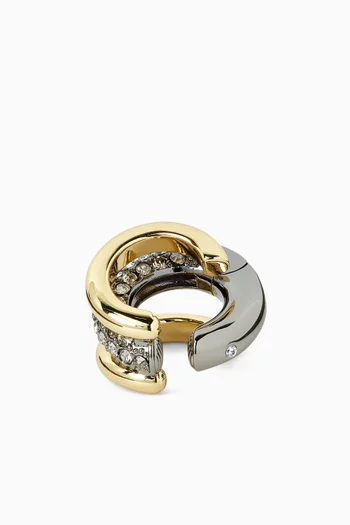 قرط منفرد ماي محيط بالأذن نحاس مطلي ذهب عيار 12