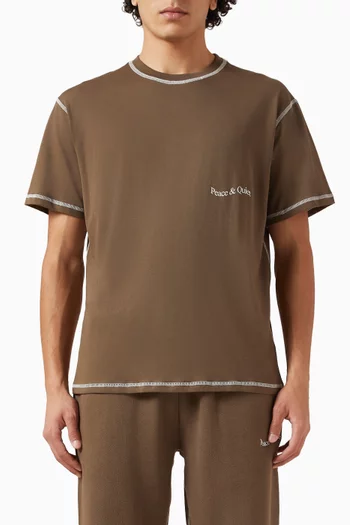 Wordmark Reverse Stitched T-shirt in Cotton