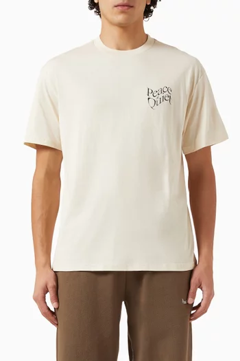 Warped Logo T-shirt in Cotton