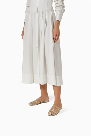 Jacey Flat Slides in Rubber