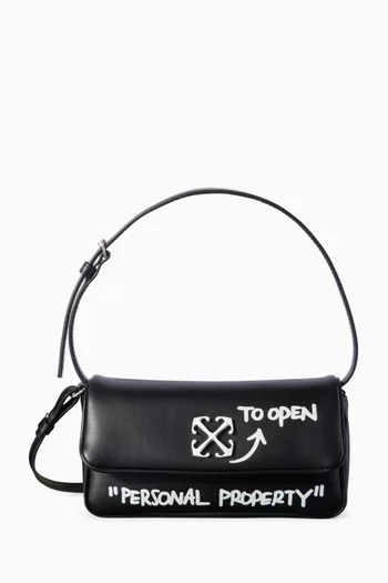 Jitney 0.7 Quote Shoulder Bag in Leather