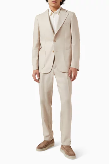 جاكيت بقصة ضيقة كتان