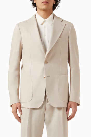 جاكيت بقصة ضيقة كتان