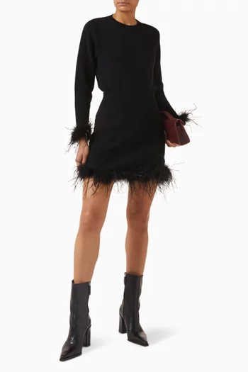 Jamie Feather-trim Sweater in Knit