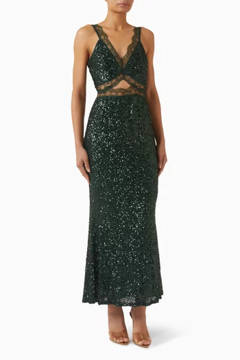 Mimi Sequin-embellished Maxi Dress